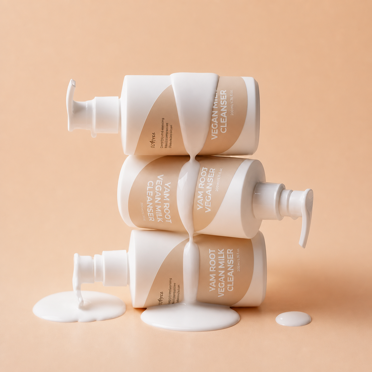 IsnTree Yam Vegan Milk Cleanser 220ml special (+refill 200ml+scrunch)