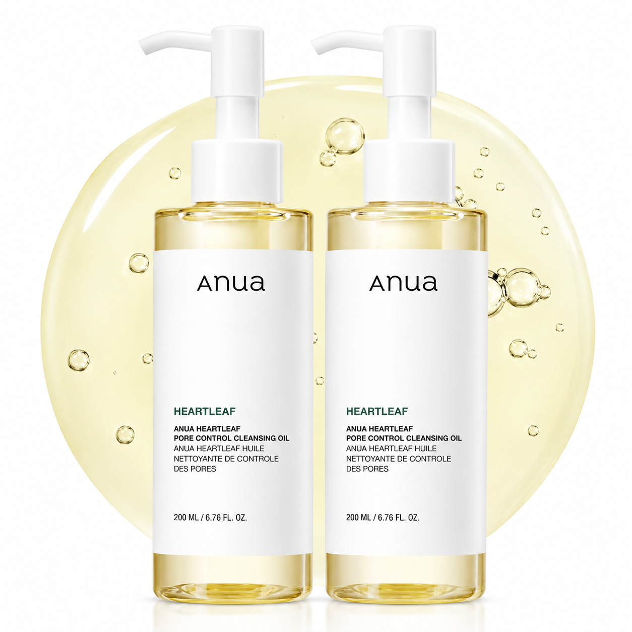 Anua Houttuynia cordata Pore Control Cleansing Oil 200ml 2 packs