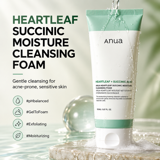 Anua Houttuynia cordata Succinic Moisture Cleansing Foam 150ml