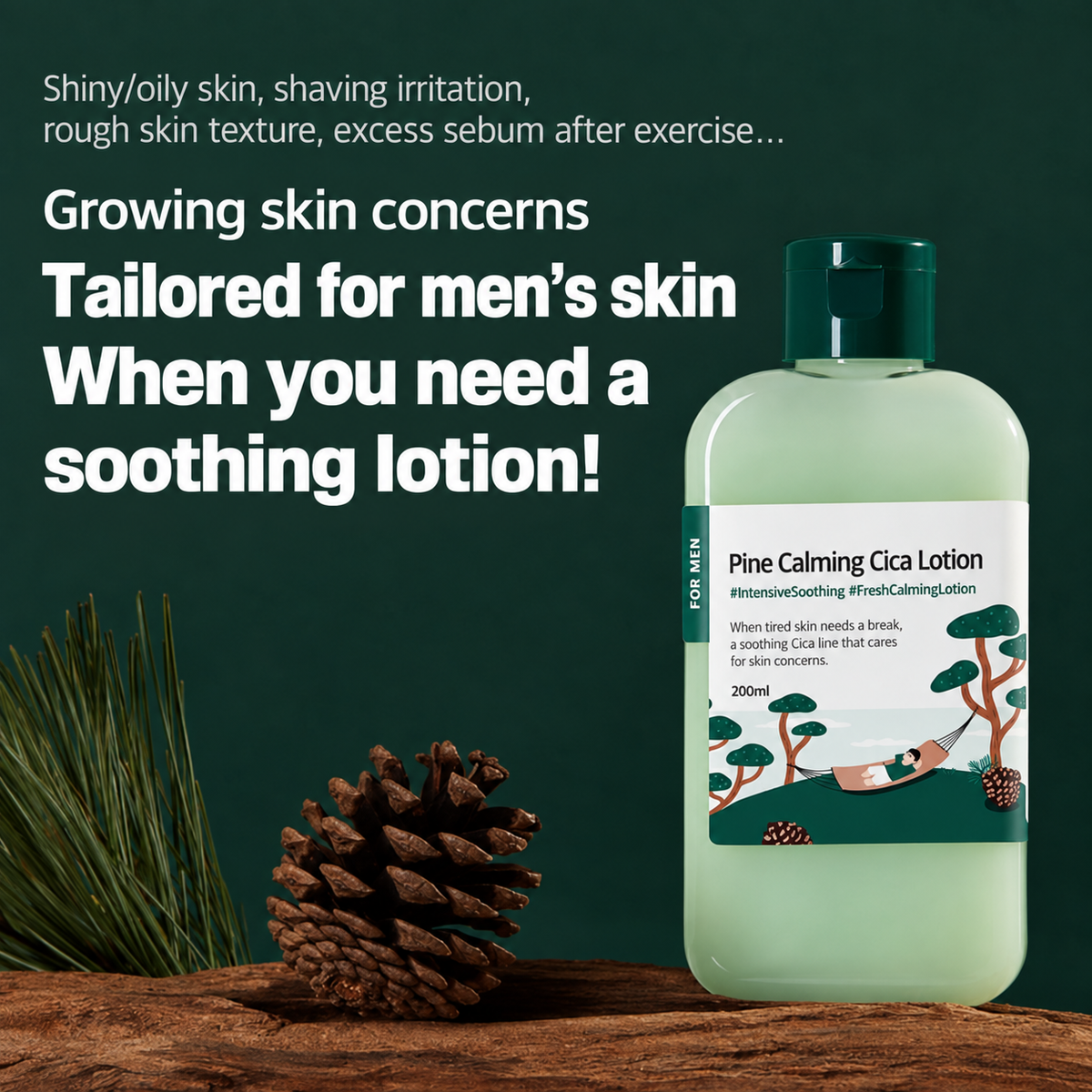 Round Lab for Men Pine Soothing Cica Lotion 200ml