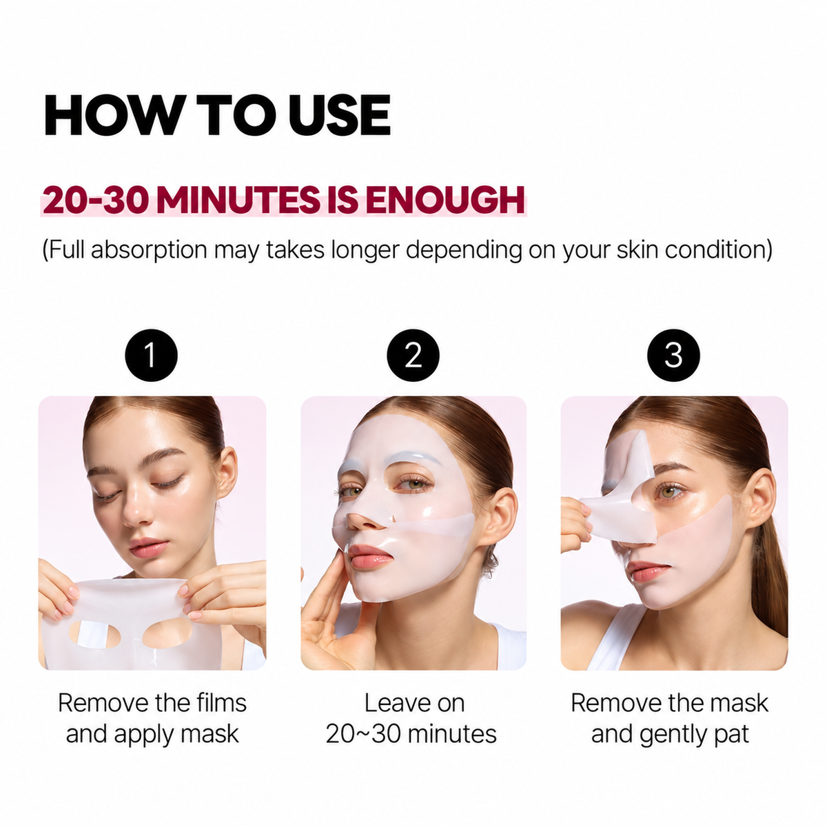 Round Lab Camellia Deep Collagen Elasticity Gel Mask 4 sheets (on)