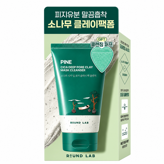 Round Lab Camellia/Pine Pack Cleanser 150ml Special (+Cleansing Sponge Puff)