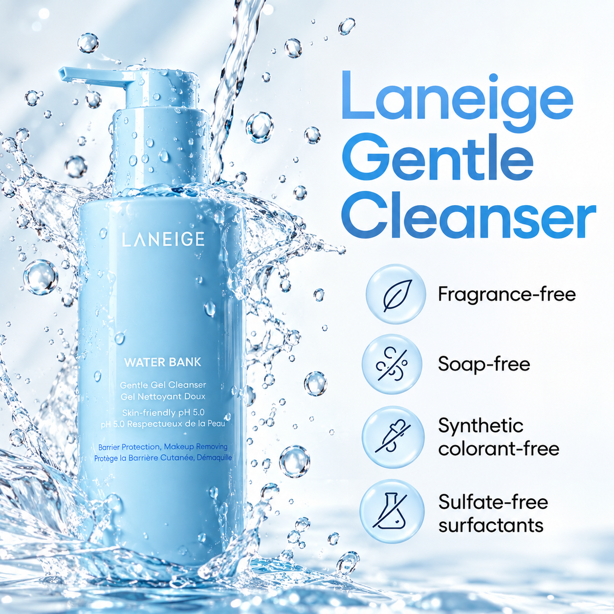 Laneige Water Bank Gentle Gel Cleanser 250ml