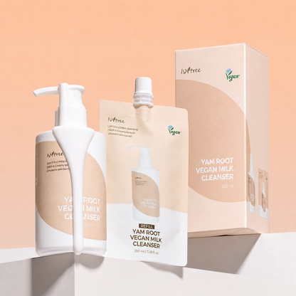 IsnTree Yam Vegan Milk Cleanser 220ml special (+refill 200ml+scrunch)