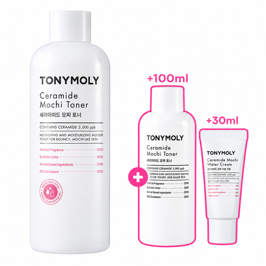 Tony Moly Wonder Ceramide Mochi Toner 500ml Special (+100ml + Cream 30ml)
