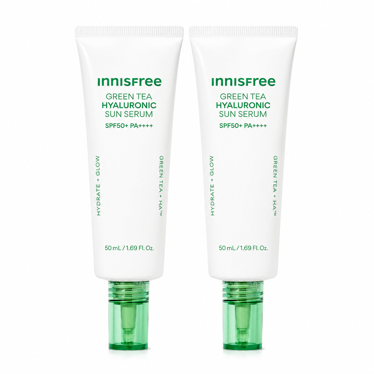 Innisfree Green Tea Hyaluronic Acid Calming Moisture Sun Serum 50ml 1+1