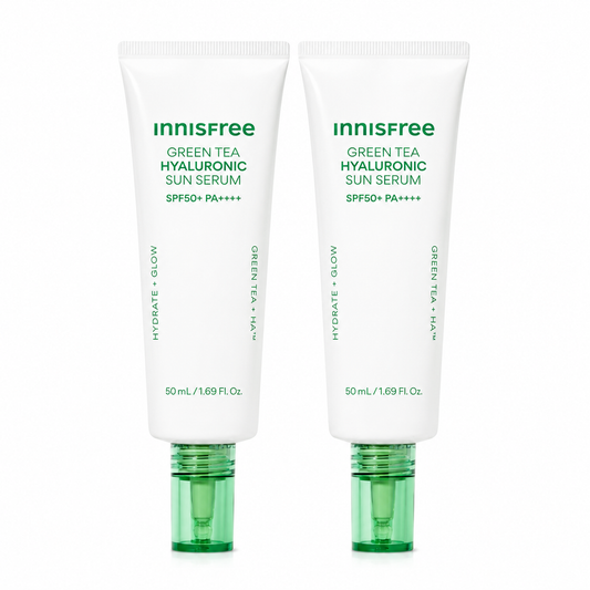 Innisfree Green Tea Hyaluronic Acid Calming Moisture Sun Serum 50ml 1+1