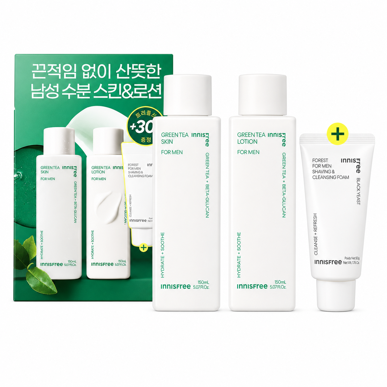 Innisfree Green Tea Skin & Lotion for Men 2-piece set