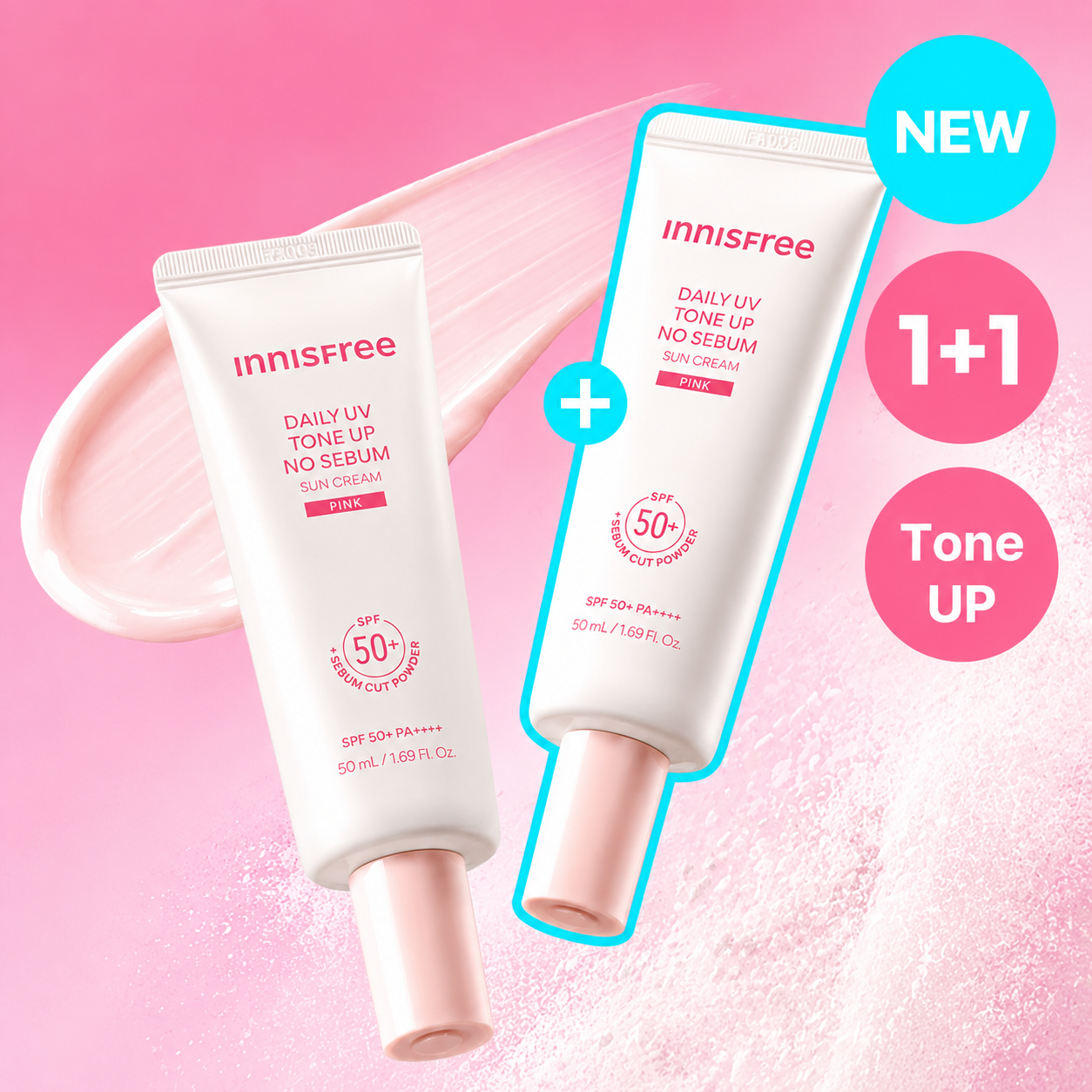 Innisfree Daily UV Tone Up No Sebum Sun Cream 50ml Double Special