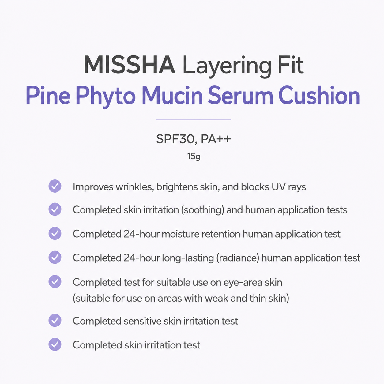 Missha Layering Fit Fine Phytomucin Serum Cushion
