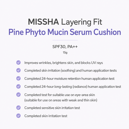Missha Layering Fit Fine Phytomucin Serum Cushion