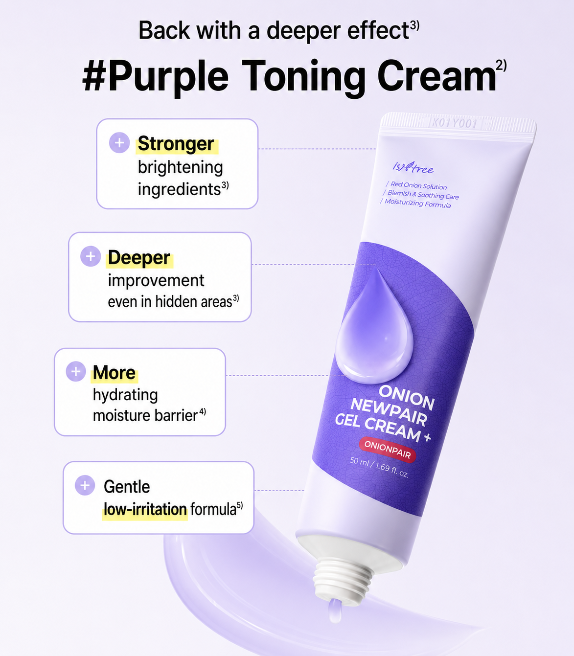 [NCT Jaemin PICK/Renewal] IsnTree Onion New Fair Gel Cream Plus 50ml