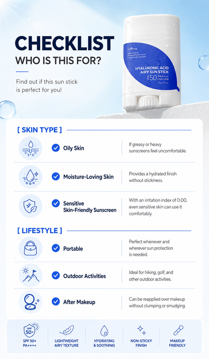 Isntree Hyaluronic Acid Airy Sun Stick 22g