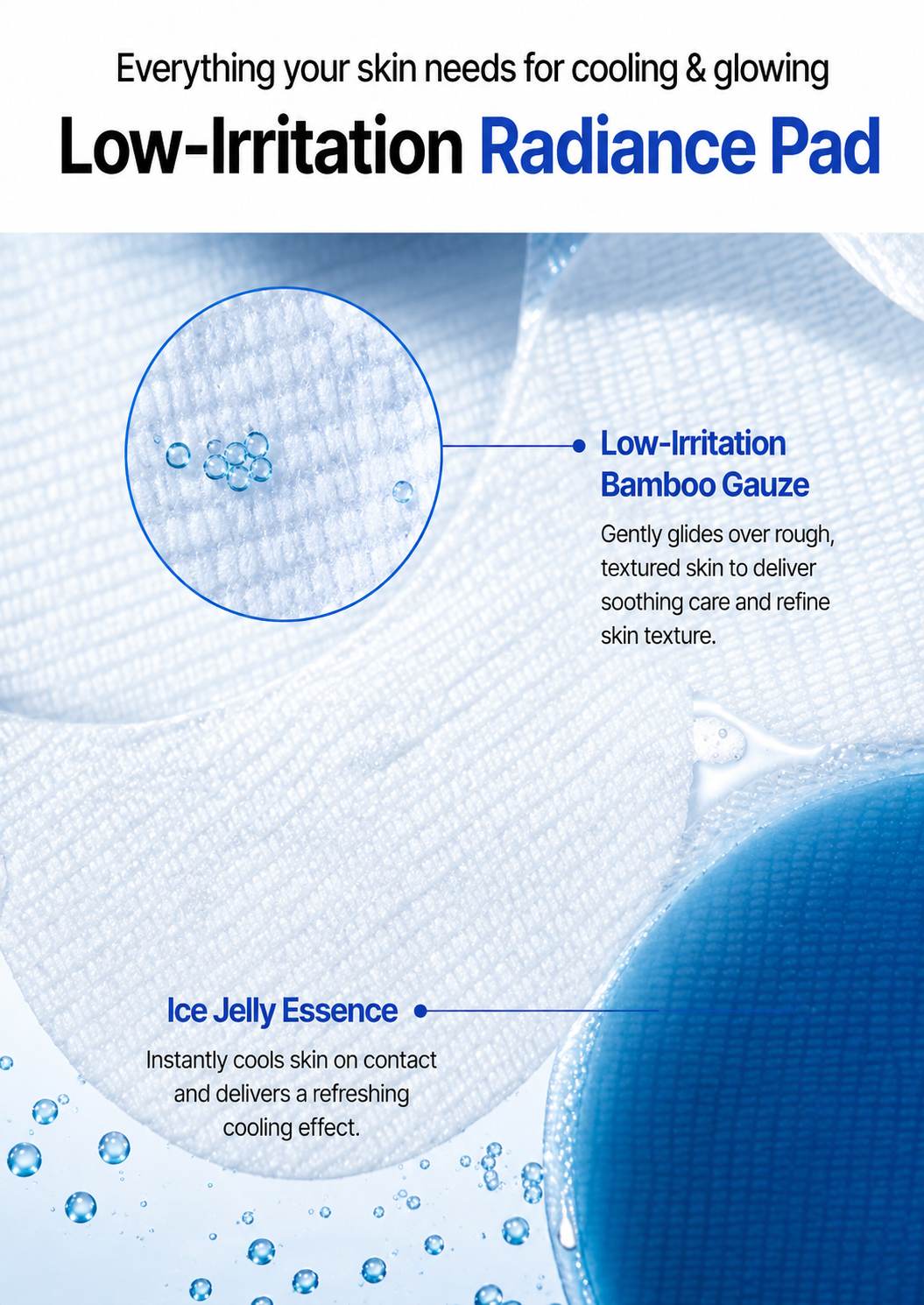 [NCT Jaemin PICK/Cooling Soothing] Isntree ultra-low molecular hyaluronic acid zinc cooling pads, 60 sheets