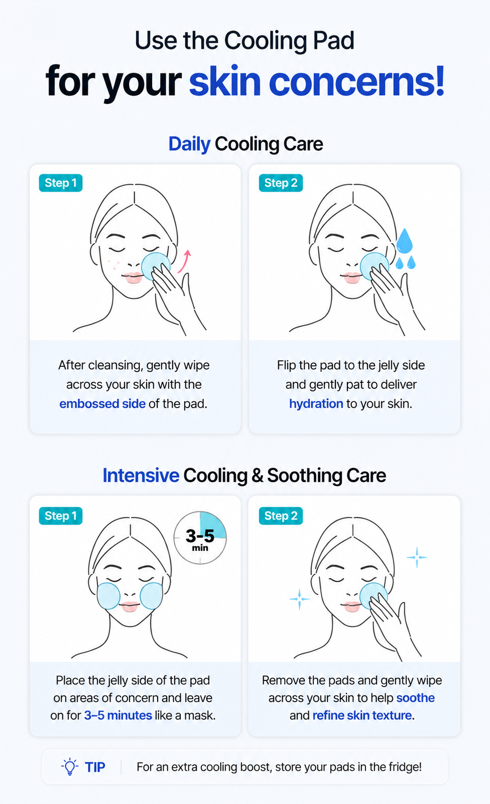 [NCT Jaemin PICK/Cooling Soothing] Isntree ultra-low molecular hyaluronic acid zinc cooling pads, 60 sheets
