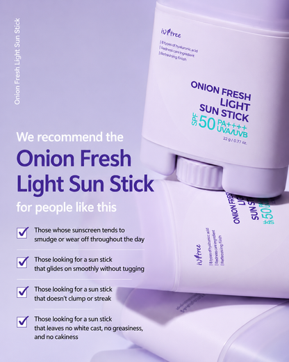 [1+1, Photoaging Sun Care] IsnTree Onion Fresh Light Sun Stick 22g