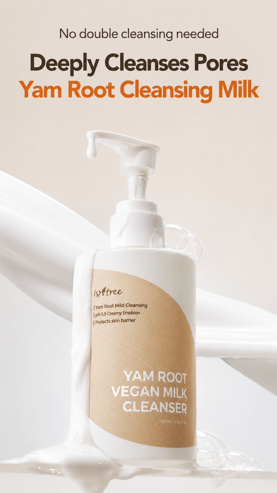 Isntree Yam Vegan Milk Cleanser 220ml