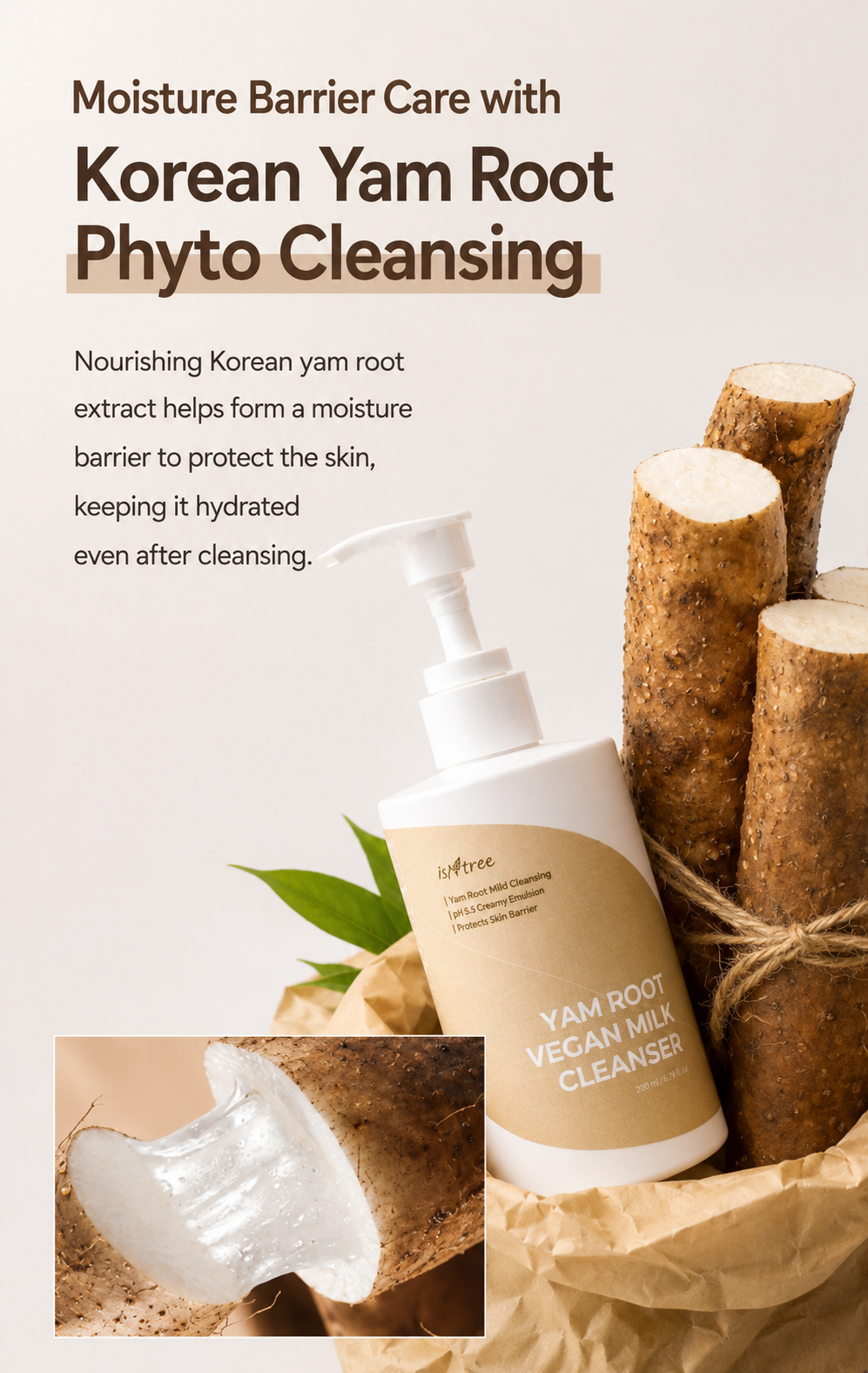 Isntree Yam Vegan Milk Cleanser 220ml