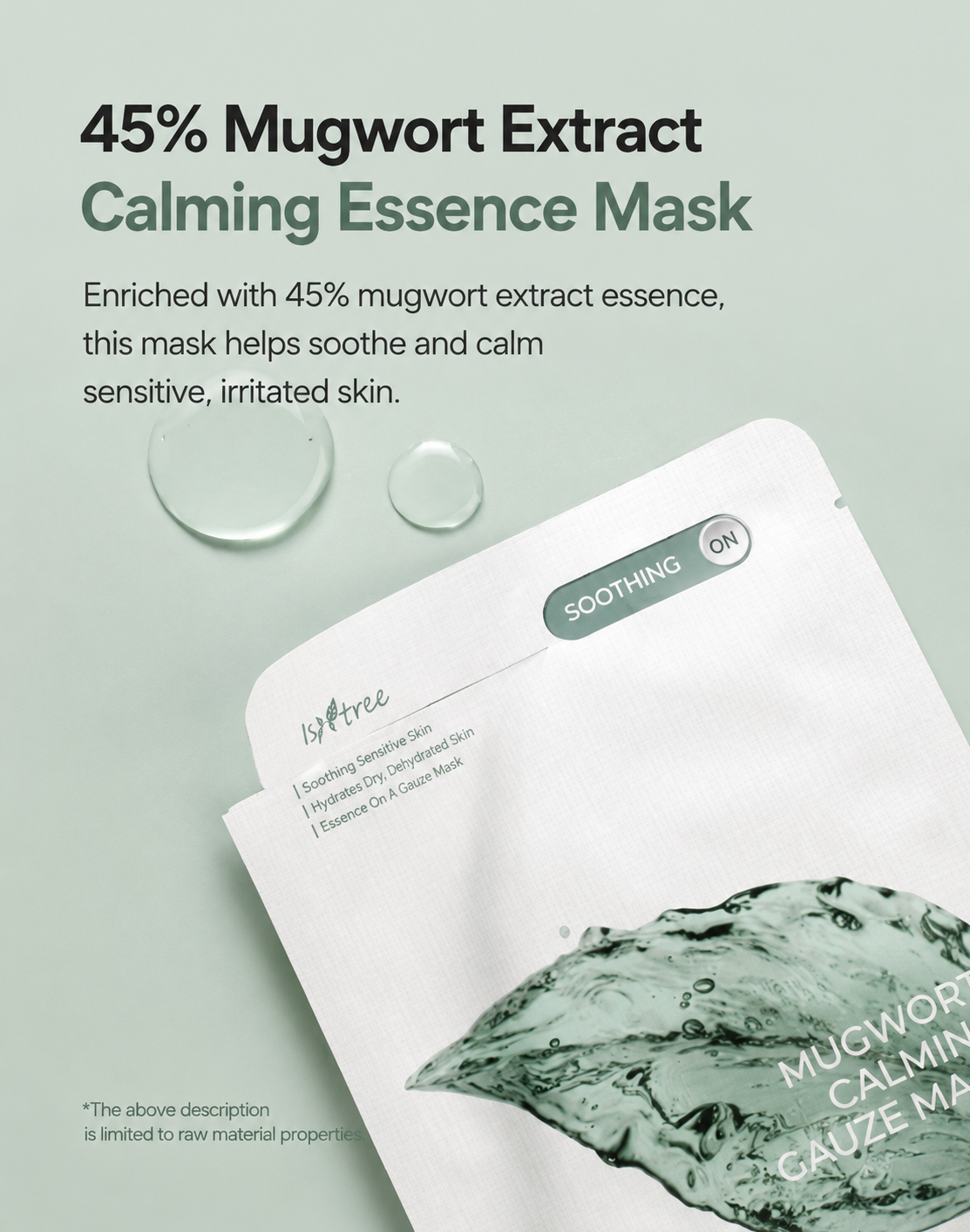Isntree Mugwort Calming Gauze Mask 10 sheets