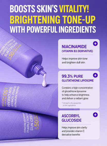 [NEW/3 Color Tone Up] IsnTree Onion New Fair Purple Tone Up Sun Cream 50ml