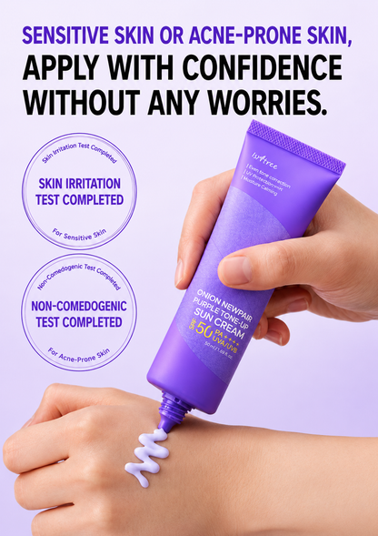 [NEW/3 Color Tone Up] IsnTree Onion New Fair Purple Tone Up Sun Cream 50ml