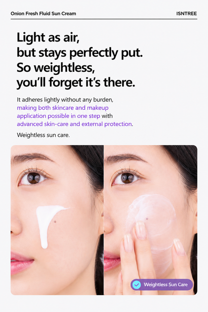 [Heat & Photoaging Aging Care] IsnTree Onion Fresh Fluid Sun Cream 50ml