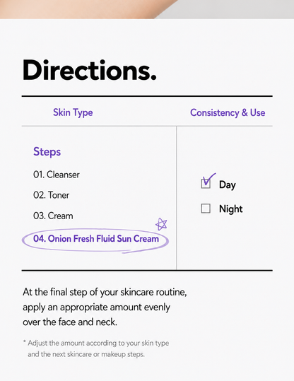 [Heat & Photoaging Aging Care] IsnTree Onion Fresh Fluid Sun Cream 50ml