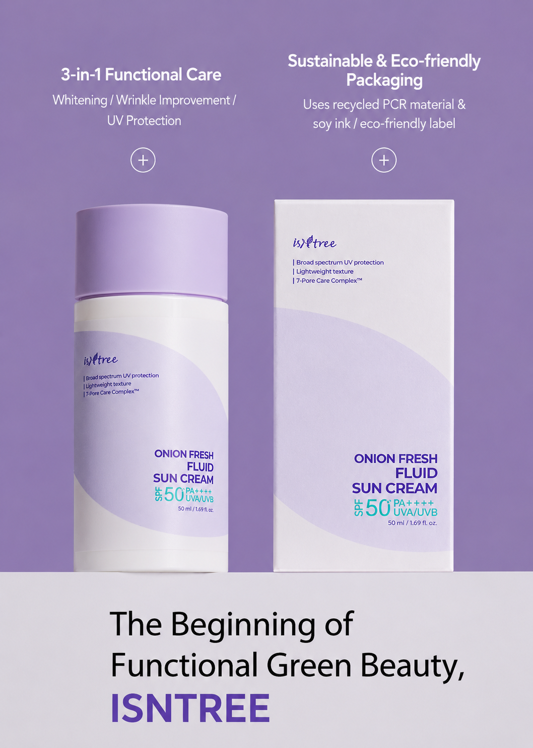 [Heat & Photoaging Aging Care] IsnTree Onion Fresh Fluid Sun Cream 50ml