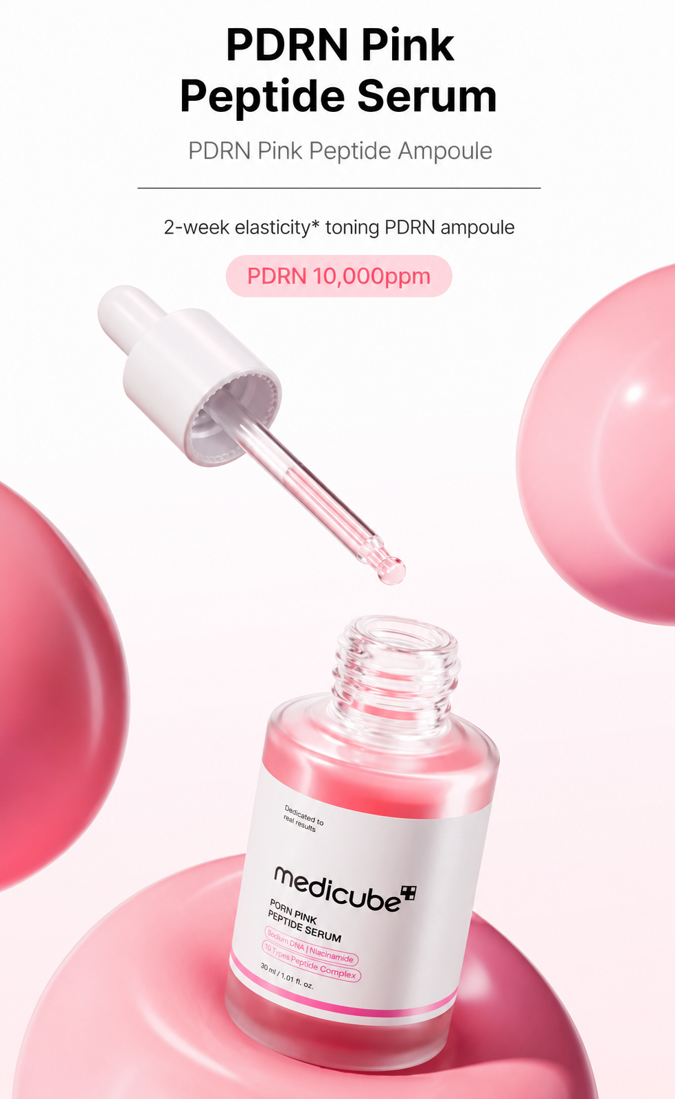 [Salmon PDRN/Whitening Genius Ampoule] Medicube PDRN Pink Peptide Ampoule 30ml Special (Ampoule 10ml + Moisturizing Cream 10ml)