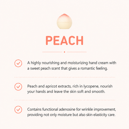 [Wrinkle improvement & elasticity care] Tony Moly Peach Hand Cream 30g