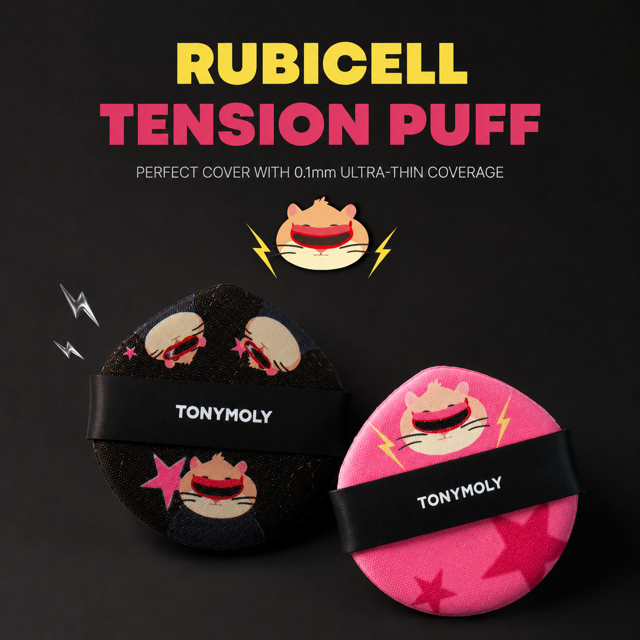 [Zootopia Edition] Tony Moly Skin Tone Fixing Cover Cushion Puff, 3 Pieces