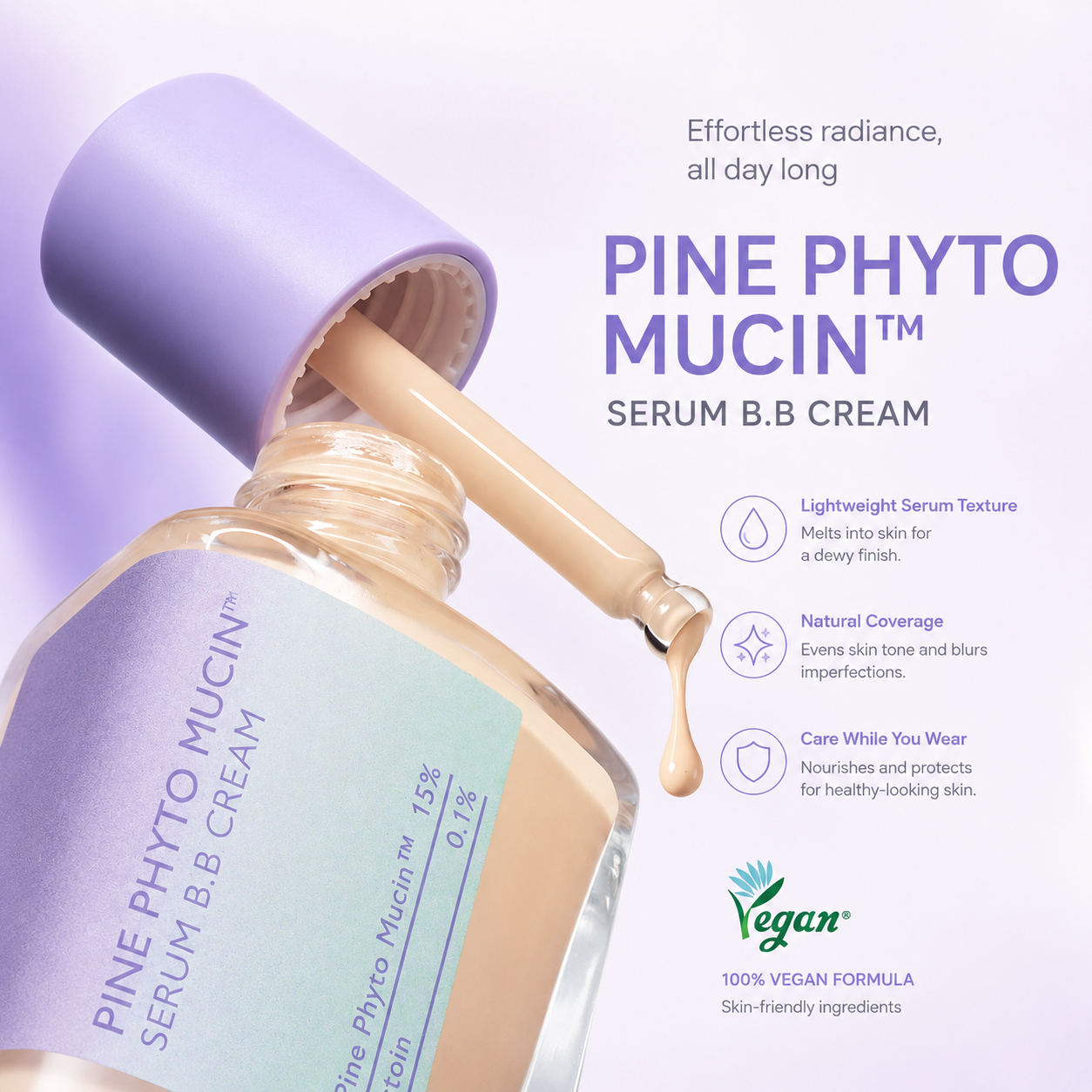 Missha Layering Fit Fine Phytomucin Serum BB Cream 30ml 2 colors