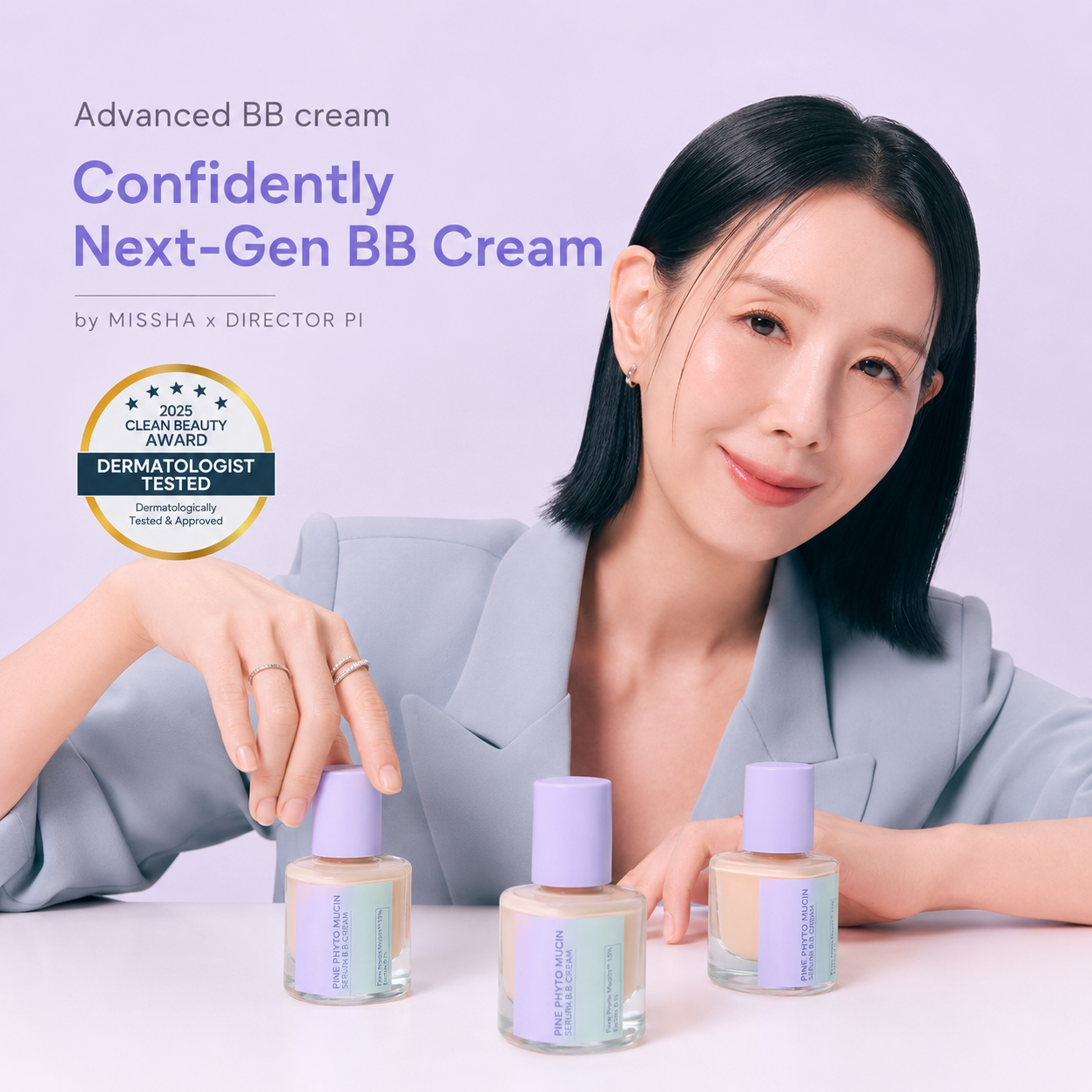 Missha Layering Fit Fine Phytomucin Serum BB Cream 30ml 2 colors