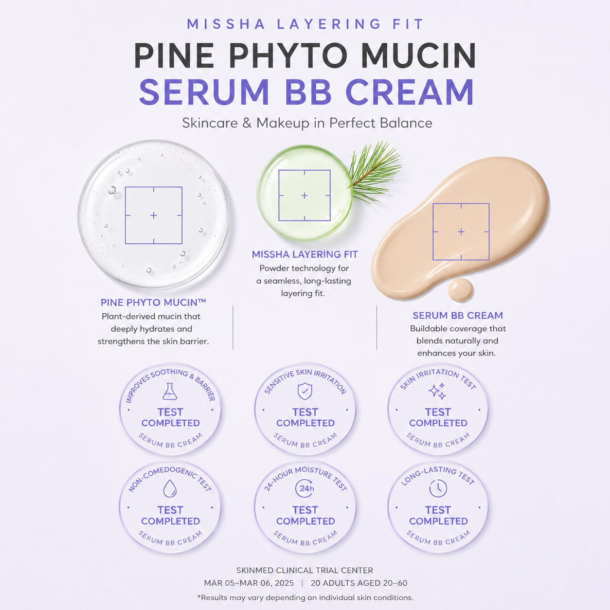 Missha Layering Fit Fine Phytomucin Serum BB Cream 30ml 2 colors