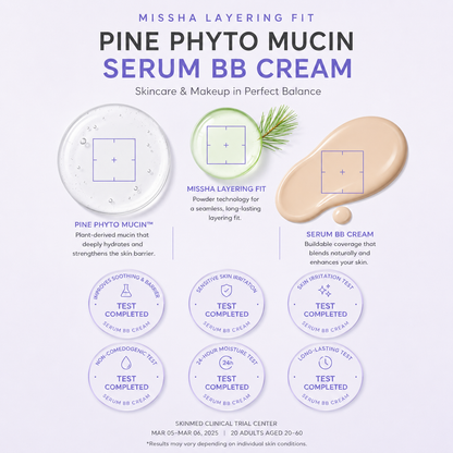Missha Layering Fit Fine Phytomucin Serum BB Cream 30ml 2 colors