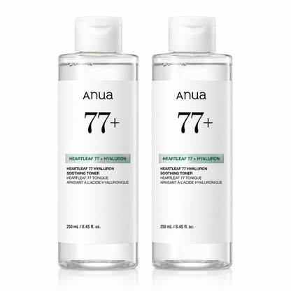 Anua Houttuynia cordata 77 Hyaluronic Moisture Calming Toner 250ml Double Special