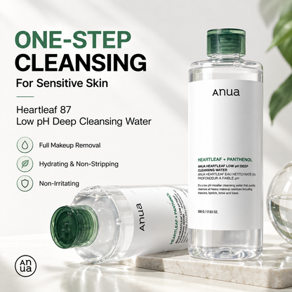 Anua Houttuynia cordata mildly acidic deep cleansing water 500g