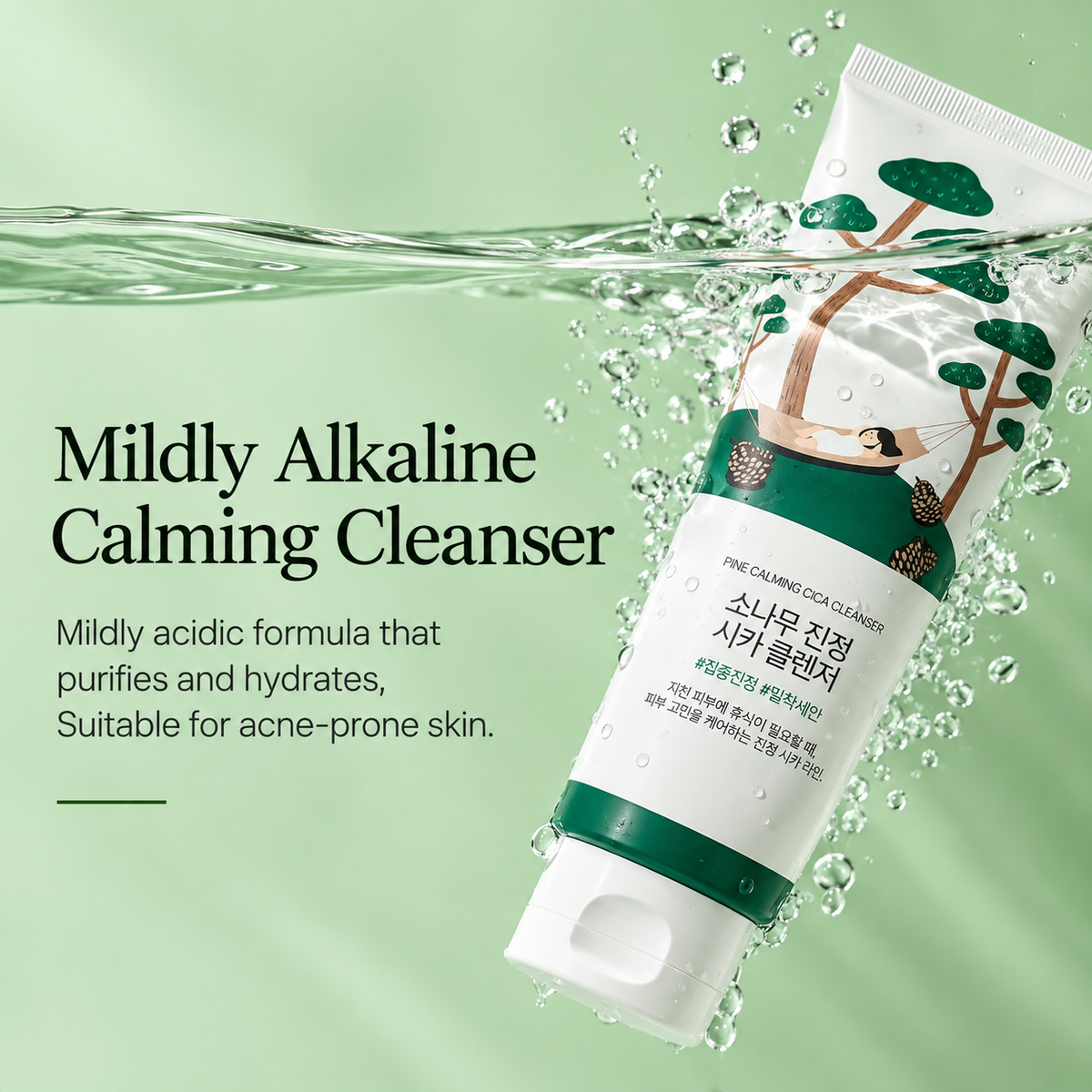 Round Lab Pine Soothing Cica Cleanser 100ml+100ml