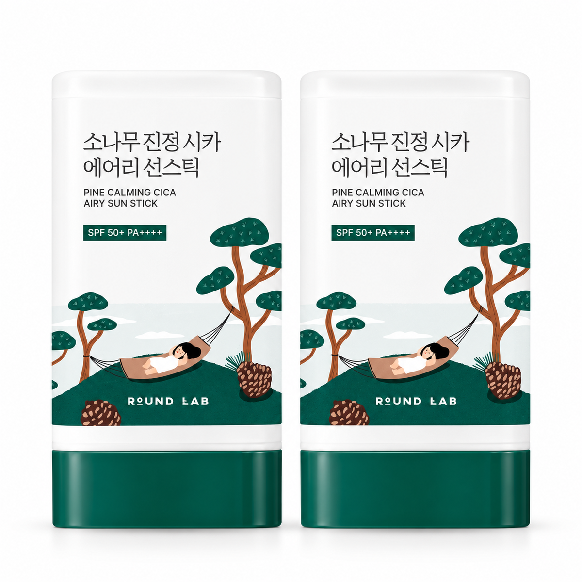 Round Lab Pine Calming Cica Airy Sun Stick 19g Double Special