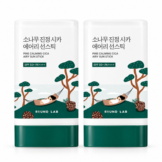 Round Lab Pine Calming Cica Airy Sun Stick 19g Double Special