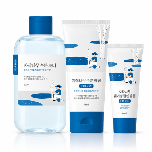 Round Lab for Men Birch Toner/Cream 2 Types Special (+Shaving Foam 40ml)