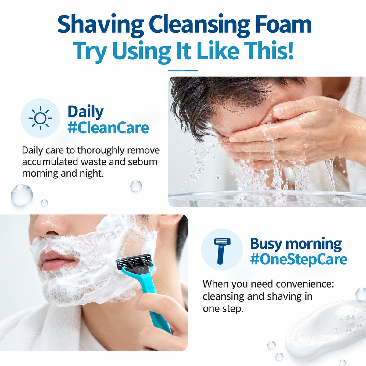 Round Lab for Men Birch Shaving Cleansing Foam 120ml
