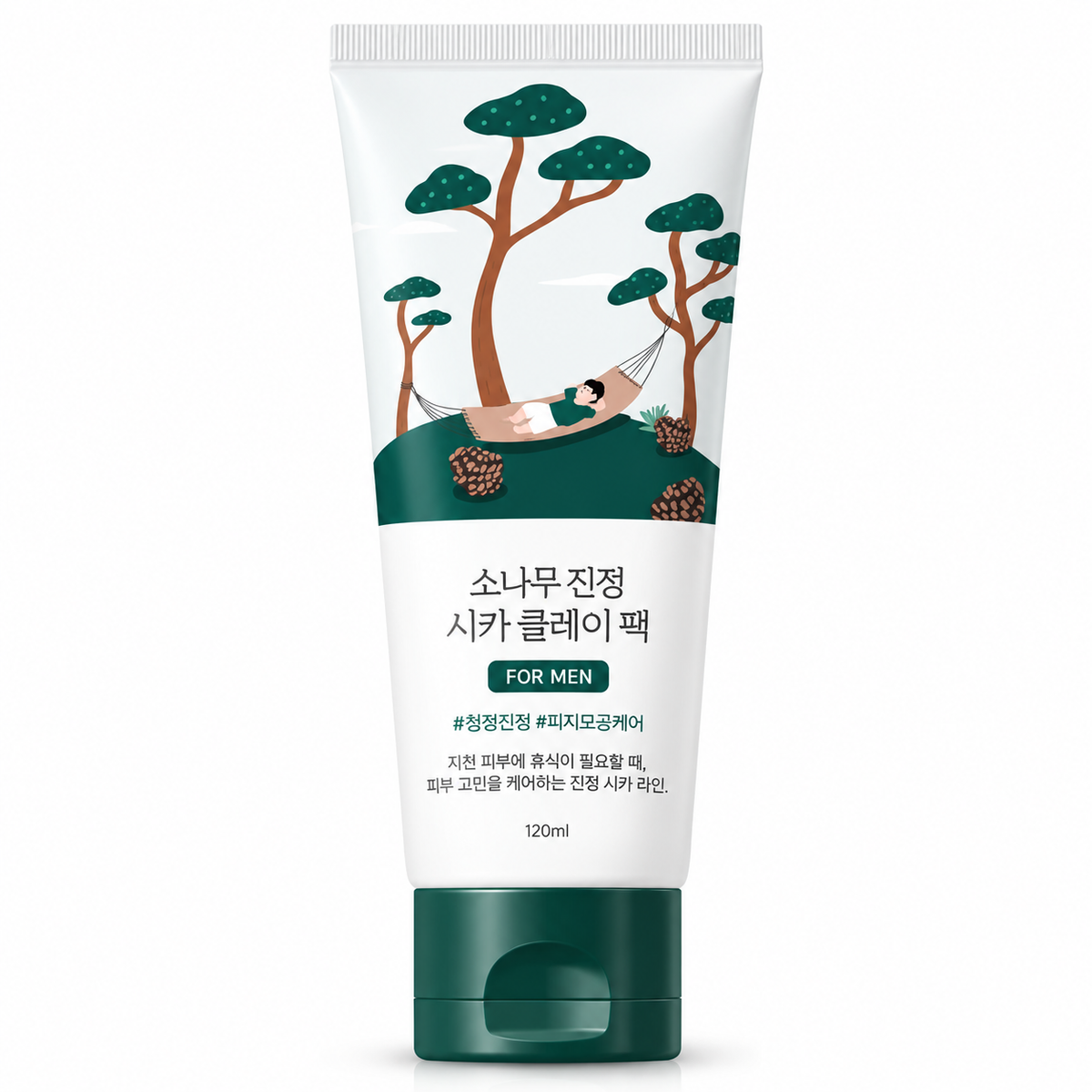 Round Lab for Men Pine Tree Soothing Cica Clay Pack 100ml