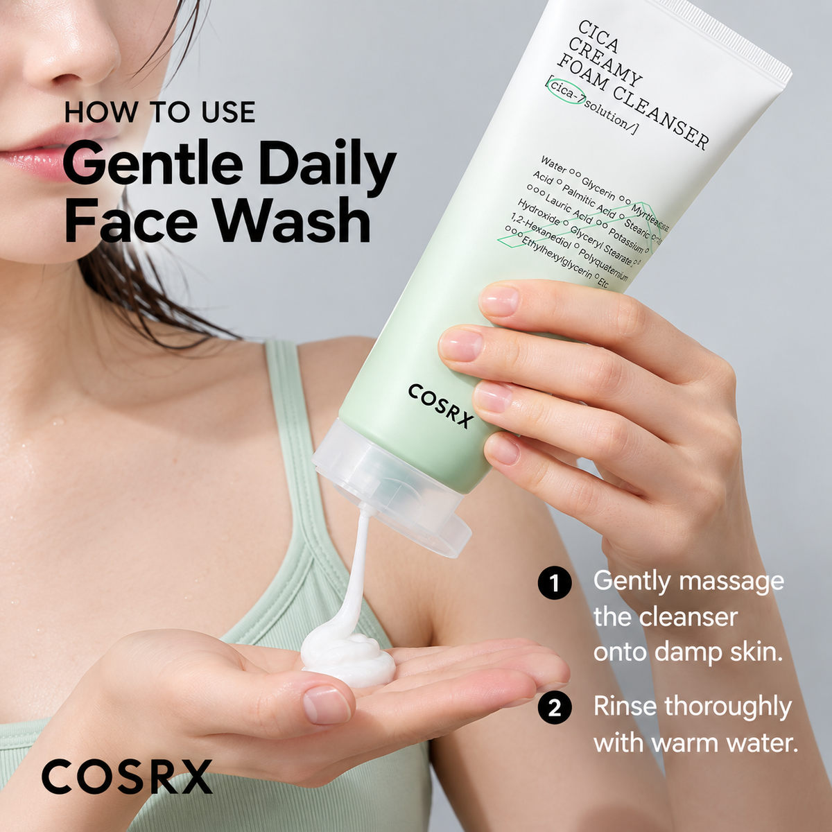 COSRX Pure Fit Cica Creamy Foam Cleanser Double Special (150ml+150ml)