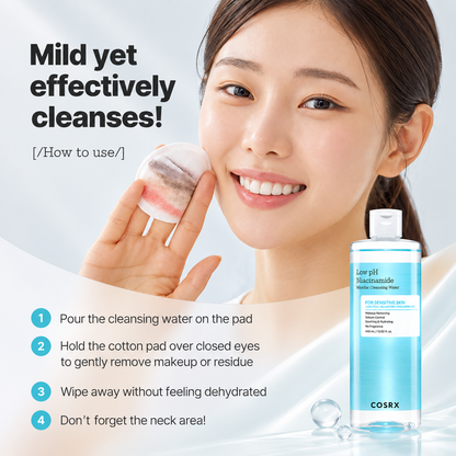 COSRX Mildly Acidic Niacinamide Micellar Cleansing Water 400ml 2 Pack Special