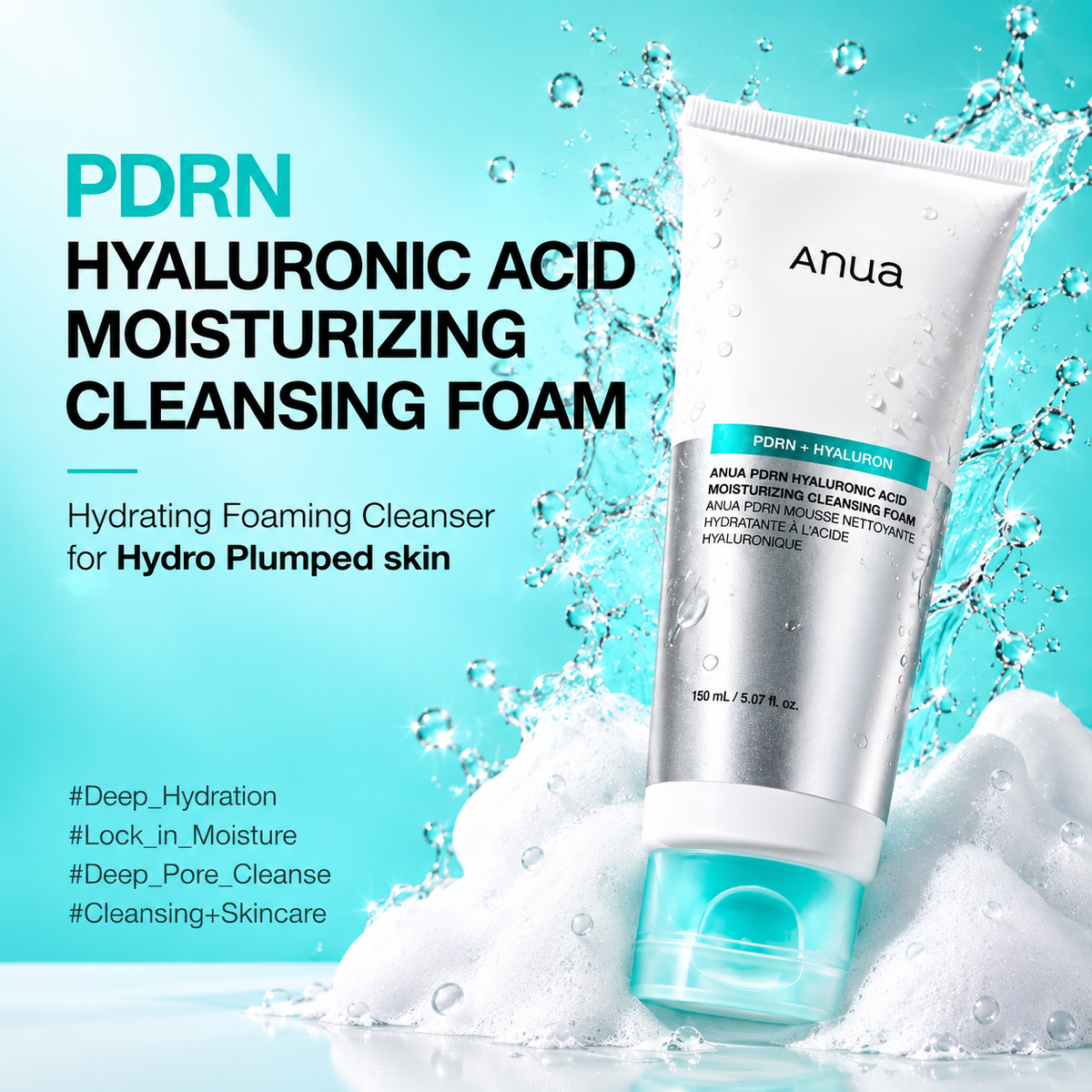 Anua PDN Hyaluronic Acid Moisture Cleansing Foam 150ml