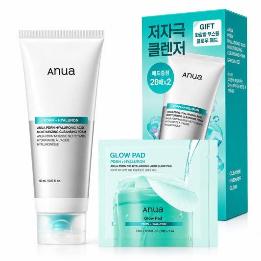 Anua PDN Hyaluronic Acid Moisture Cleansing Foam 150ml special (+ 2 PDN pads*2EA)