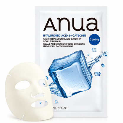 Anua 8 Hyaluronic Acid Catechin Cool Slim Mask 10 sheets
