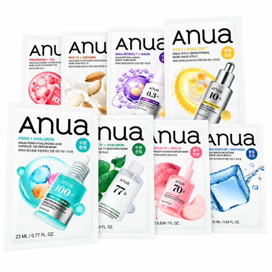 Anua Daily Care Mask Pack 8 types (1 sheet)