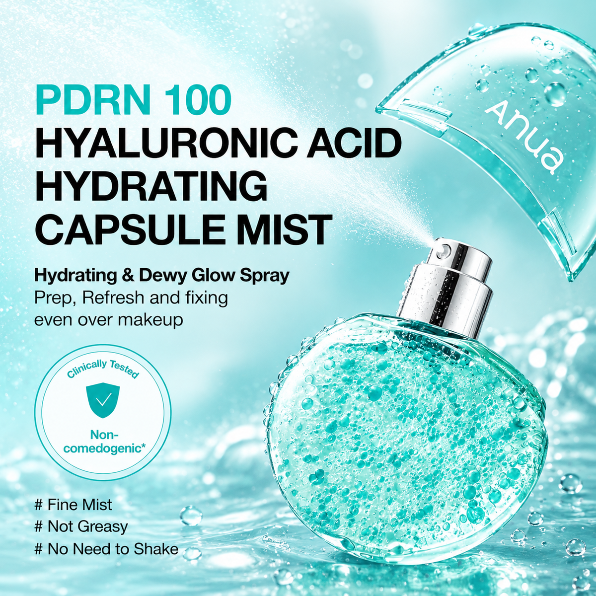 Anua PDN Hyaluronic Acid Moisture Capsule Mist 100ml 2 packs special